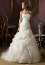 Bridal Dress: Mori Lee Blue FALL 2012 Collection: 4968 - Ruffled Organza 