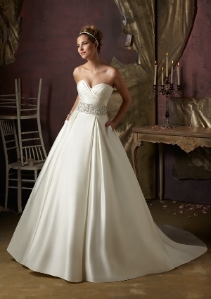 Wedding Dress - Mori Lee Blue FALL 2012 Collection: 4969 - Crystal Beaded Embroidery on Duchess Satin | MoriLee Bridal Gown
