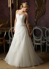 Bridal Dress: Mori Lee Blue FALL 2012 Collection: 4971 - Crystal Beaded Lace on Organza and Tulle 