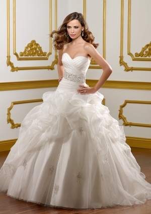 Mori Lee Bridal SPRING 2012 Collection: 1823 - ORGANZA W/JEWELED EMBROIDERY