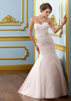 Wedding Dress - Mori Lee Blue SPRING 2012 Collection: 4902 - BEADED LACE ON ORGANZA W/REMOVABLE BEADED BELT | MoriLee Bridal Gown
