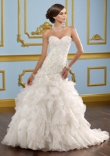 Bridal Dress: Mori Lee Blue SPRING 2012 Collection: 4914 - ALENCON LACE ON ORGANZA 