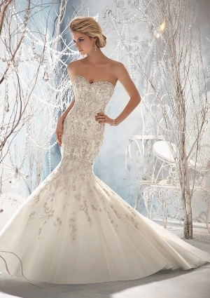 Wedding Dress - Mori Lee Bridal FALL 2013 Collection: 1963 - Elaborately Beaded Embroidery on Net | MoriLee Bridal Gown