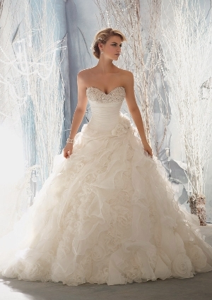 Wedding Dress - Mori Lee Bridal FALL 2013 Collection: 1965 - Diamante Beading on Organza | MoriLee Bridal Gown