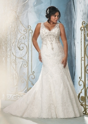 Wedding Dress - Mori Lee Julietta FALL 2013 Collection: 3148 - Beaded Embroidery on Alencon Lace | PlusSize Bridal Gown