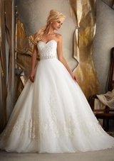 Bridal Dress: Mori Lee Bridal SPRING 2013 Collection: 1917 - Beaded Alencon Lace on Tulle 