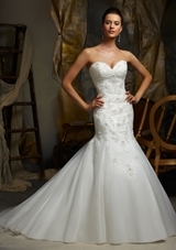 Bridal Dress: Mori Lee Blue SPRING 2013 Collection: 5106 - Beading on Embroidered Lace and Net 