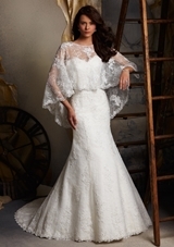 Bridal Dress: Mori Lee Blue SPRING 2013 Collection: 5113 - Venice Lace Appliques on Elegant Lace 