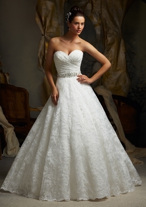 Wedding Dress - Mori Lee Blue SPRING 2013 Collection: 5115 - Alencon Lace | MoriLee Bridal Gown