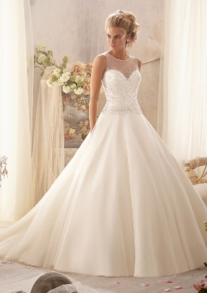 Wedding Dress - Mori Lee Bridal SPRING 2014 Collection: 2602 - Delicate Crystal Beading Design on Tulle | MoriLee Bridal Gown