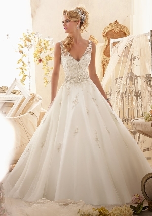 Wedding Dress - Mori Lee Bridal SPRING 2014 Collection: 2618 - Intricately Beaded Embroidery on Tulle | MoriLee Bridal Gown