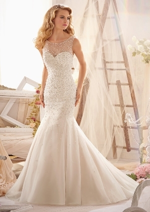 Wedding Dress - Mori Lee Bridal SPRING 2014 Collection: 2624 - Sparkling Allover Beading on Net | MoriLee Bridal Gown