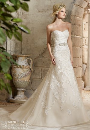 Wedding Dress - Mori Lee Bridal FALL 2015 Collection: 2781 - Majestic Embroidered Appliques Onto Net | MoriLee Bridal Gown
