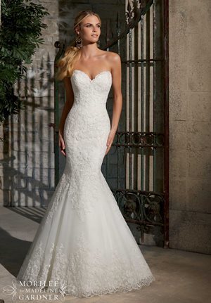 Wedding Dress - Mori Lee Bridal SPRING 2015 Collection: 2713 - Elegant Alencon Lace on Net with Wide Hemline | MoriLee Bridal Gown