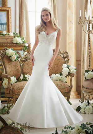 Wedding Dress - Mori Lee Bridal FALL 2016 Collection: 2893 - Dazzling Beaded Embroidery on Duchess Satin | MoriLee Bridal Gown
