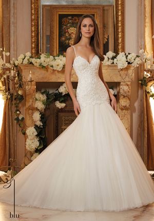 Wedding Dress - Mori Lee Blue FALL 2016 Collection: 5467 - Delicately Beaded Embroidery on Tulle | MoriLee Bridal Gown