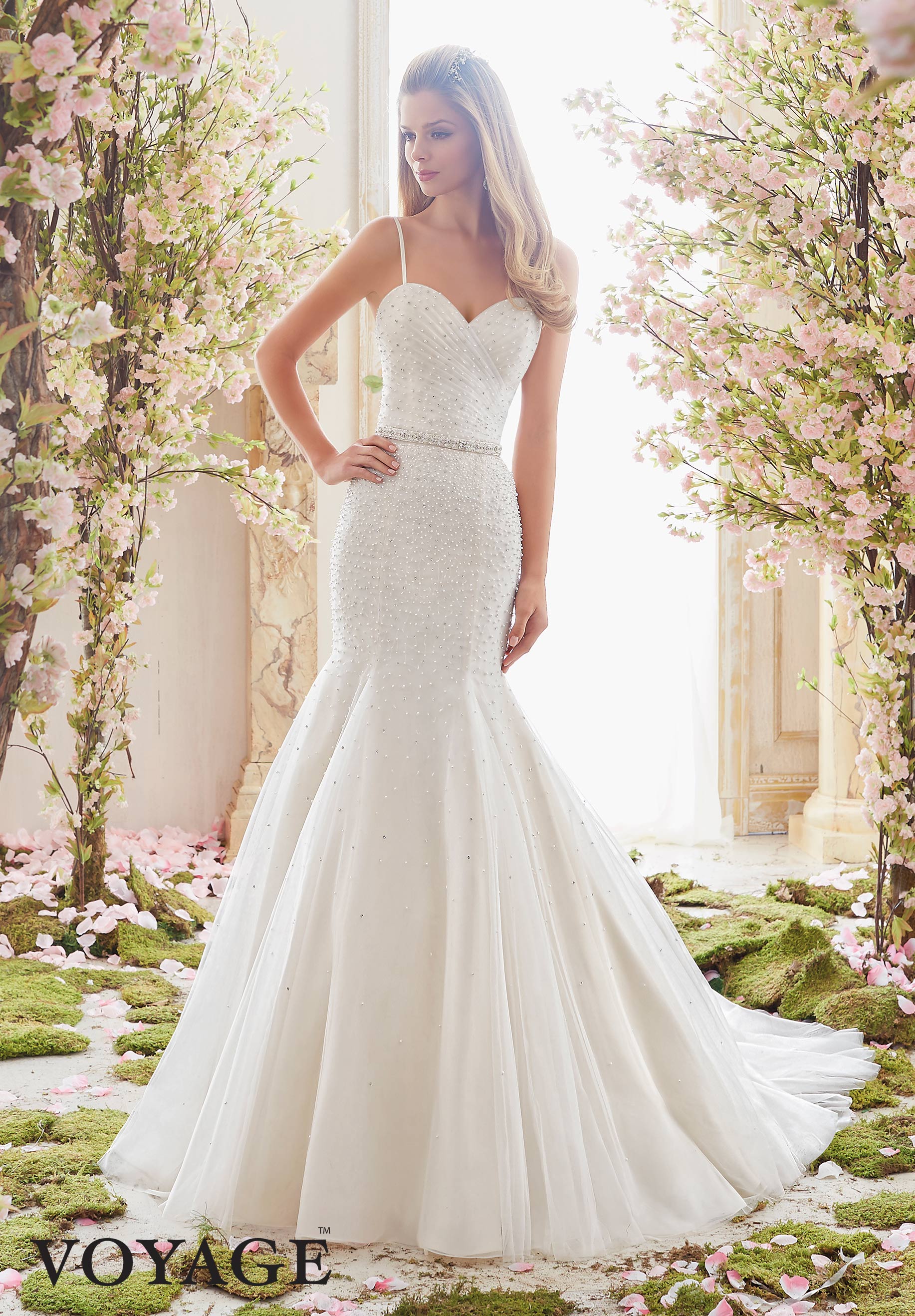 Dress Mori Lee Voyage Fall 2016 Collection 6835 Pearl And Crystal