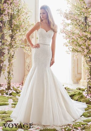 Wedding Dress - Mori Lee Voyage FALL 2016 Collection: 6835 - Pearl and Crystal Beading on Soft Tulle  | MoriLee Bridal Gown