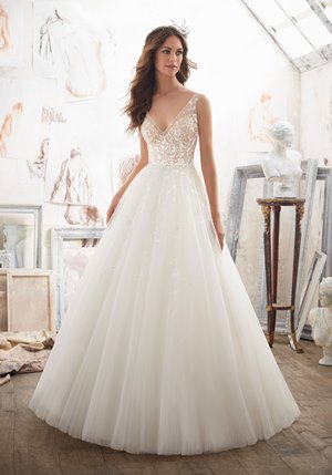 Wedding Dress - Mori Lee Blue SPRING 2017 Collection: 5515 - Matilda - Crystal Beaded Embroidery on a Tulle Ball Gown | MoriLee Bridal Gown