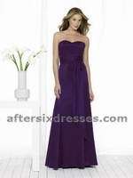 Mother of the Bride Dress: Aftersix Bridesmaid Style - 6500  Full-length strapless matte satin gown with sweetheart neckline flared skirt and slight train. SASH AVAILABLE IN ANY COLOR MATTE SATIN. Dress pictured as solid. 