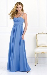 Bridesmaids Dress: Aftersix Bridesmaid Style - 6525  Full-length Nu-Georgette empire waist dress with shirred bodice and skirt. 