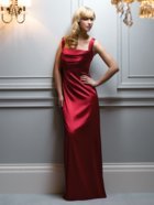 Evening Dress: Aftersix Bridesmaid Style - 6544  Full-length Stretch Charmeuse dress w/ draped neckline. 