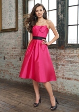 Evening Dress: Angelina Faccenda Bridesmaids: 20207 - SILKY TAFFETA  Sample Color: CERISE/BLACK. SHAWL INCLUDED 