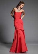 Evening Dress: Angelina Faccenda Bridesmaids: 20305 - SILKY TAFFETA  Colors Available: Please refer to the Angelina Faccend Silky Taffeta color swatch card. Sizes Available: 2-28.Sample color: RED RIBBON 