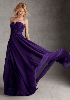  Dress - Angelina Faccenda Bridesmaids SPRING 2014 Collection: 20421 - Luxe Chiffon with Satin Waistband (Long) | AngelinaFaccenda Evening Gown