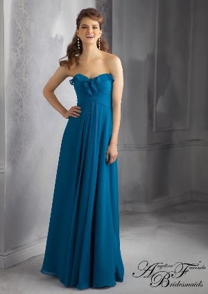  Dress - Angelina Faccenda Bridesmaids by Mori Lee FALL 2014 Collection: 20431 - Luxe Chiffon - Zipper Back (LONG) | AngelinaFaccenda Evening Gown