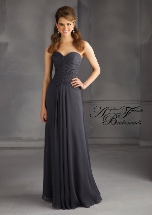  Dress - Angelina Faccenda Bridesmaids by Mori Lee FALL 2014 Collection: 20433 - Luxe Chiffon - Zipper Back (LONG) | AngelinaFaccenda Evening Gown