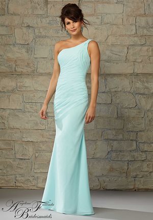  Dress - Angelina Faccenda Bridesmaids by Mori Lee SPRING 2015 Collection: 20452 - LUXE CHIFFON ZIPPER BACK CLOSURE | AngelinaFaccenda Evening Gown