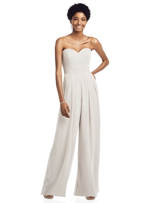 Special Occasion Dress - Dessy Bridesmaids SPRING 2020 - 3065 - Strapless Chiffon Wide Leg Jumpsuit with Pockets | Dessy Prom Gown