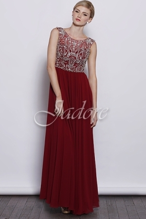 Special Occasion Dress - Jadore J3 Collection - J3035 - 100D Chiffon w/ heavily beaded bodice | Jadore Prom Gown