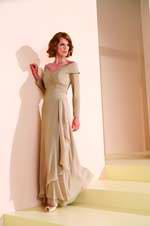 Bridesmaids Dress: J9904  See color chart for colors. 
Available in sizes 2-28.
 