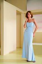 Bridesmaids Dress: J9910  See color chart for colors. 
Available in sizes 2-28.
 