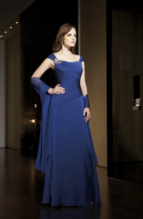 Evening Dress: JADE - J1168  Catalogue Color :  COBALT (CT) Silhouette :  Jade Tiffany Chiffon gown has scoop neckline with shirred cap sleeves and side shoulder crystal/emb applique. A-line skirt has side sash; comes with matching wrap.Fabric-top layer :  JADE TIFFANY CHIFFONGown or 2 piece :  DressJacket :  Front Neckline :  StrapsBack Neckline :  StrapsFront Bodice Detail :  Beaded embroidery and gatheredBack Bodice Detail :  GatheredSleeve :  Gown :  Belt or Sash Detail :  Plain sashWaist :  AsymmetricFront Skirt Detail : Plain sashBack Skirt Detail :  PlainFront Hem Detail :  PlainBack Hem Detail :  PlainAccessory :  ShawlSkirt Length :  FloorSize Range :  2-26 