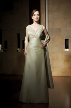 Evening Dress: JADE - J1178  Catalogue Color :  SAGE (SG)Silhouette :  Jade Taffeta gown has V neckline with beaded/crystal detailing. Layered bodice has shirred empire waist. A-line skirt; comes with matching wrap.Fabric-top layer :  JADE TAFFETAGown or 2 piece :  DressJacket :  Front Neckline :  VBack Neckline :  VFront Bodice Detail :  Beading, gathered and layersBack Bodice Detail :  Gathered and layersSleeve :  Gown :  Belt or Sash Detail :  N/AWaist :  Drop-ScoopFront Skirt Detail : PlainBack Skirt Detail :  PlainFront Hem Detail :  PlainBack Hem Detail :  PlainAccessory :  ShawlSkirt Length :  FloorSize Range :  2-26 