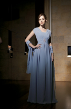 Evening Dress: JADE - J1179  Catalogue Color :  BLUESTONE (BS)Silhouette :  Jade Chiffon gown has sheer illusion straps with straight neckline; bodice has beaded/emb crystal applique at center waist. A-line skirt has front opening.Fabric-top layer :  JADE CHIFFONGown or 2 piece :  DressJacket :  Front Neckline :  Double neckBack Neckline :  Double neckFront Bodice Detail :  Beaded embroidery and gatheredBack Bodice Detail :  GatheredSleeve :  Gown :  Belt or Sash Detail :  N/AWaist :  NatureFront Skirt Detail : PlainBack Skirt Detail :  PlainFront Hem Detail :  PlainBack Hem Detail :  PlainAccessory :  ShawlSkirt Length :  FloorSize Range :  2-26 