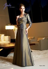 Mother of the Bride Dress: JADE - J3312  Catalogue Color:		CELADON (CL)	Fabric-top layer:		JADE TAFFETA	Accessory:		Straps and jacket	Skirt Length:		Floor length. Skirt length can be changed to tea-length or knee-length.	Size Range: 		2-26 
