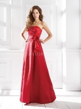 Bridesmaids Dress: B2 FALL 2011 - B4089  Catalogue Color:  	CANDY APPLE (AE)Fabric-top: 	LUXE TAFFETAAccessory: 	Spaghetti straps, flowerSkirt Length: 	Floor length. Skirt length can be changed to tea-length or knee-length.Remark: 	** All B2 & Belsoie styles are available in junior sizes.Please refer to B2 & Belsoie sections for junior styles.Size Range: 	2-28 