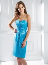 Evening Dress: B2 FALL 2011 - B4097  Catalogue Color:  	TURQUOISE (TQ)Fabric-top: 	LUXE TAFFETAAccessory: 	Spaghetti strapsSkirt Length: 	Available in both knee-length 23