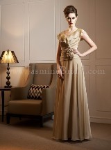 Mother of the Bride Dress: JADE FALL 2011 - J4461  Catalogue Color:  	LATTE (LT)Fabric-top: 	JADE TIFFANY CHIFFONSkirt Length: 	Floor length. Skirt length can be changed to tea-length or knee-length.Size Range: 	2-26 
