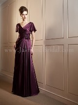 Mother of the Bride Dress: JADE FALL 2011 - J4464  Catalogue Color:  	BORDEAUX (BX)Fabric-top: 	JADE CHARMEUSESkirt Length: 	Floor length. Skirt length can be changed to tea-length or knee-length.Size Range: 	2-26 