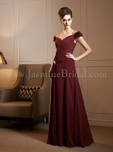 Mother of the Bride Dress: JADE FALL 2011 - J4475  Catalogue Color:  	CRANBERRY (CB)Fabric-top: 	JADE CHIFFONSkirt Length: 	Floor length. Skirt length can be changed to tea-length or knee-length.Size Range: 	2-26 