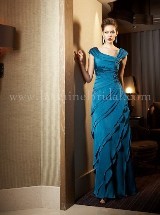 Mother of the Bride Dress: JADE COUTURE FALL 2011 - K4485  Catalogue Color:  	TEAL (TL)Fabric-top: 	COUTURE SATIN FACE CHIFFONSkirt Length: 	Floor length. Skirt length can be changed to tea-length or knee-length.Size Range: 	2-26 
