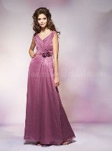 Prom Dress: BELSOIE FALL 2011 - L4061  Catalogue Color:  	EXOTIC FUCHSIA (EF)Fabric-top: 	BELSOIE TIFFANY CHIFFONSkirt Length: 	Floor length. Skirt length can be changed to tea-length or knee-length.Remark: 	** All B2 & Belsoie styles are available in junior sizes.Please refer to B2 & Belsoie sections for junior styles.Size Range: 	2-28 
