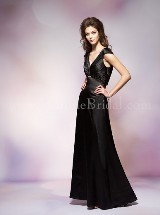 Prom Dress: BELSOIE FALL 2011 - L4064  Catalogue Color:  	BLACK (BK)Fabric-top: 	BELSOIE CHARMEUSESkirt Length: 	Floor length. Skirt length can be changed to tea-length or knee-length.Remark: 	** All B2 & Belsoie styles are available in junior sizes.Please refer to B2 & Belsoie sections for junior styles.Size Range: 	2-28 