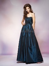 Bridesmaids Dress: BELSOIE FALL 2011 - L4076  Catalogue Color:  	DEEP NAVY (DN)Fabric-top: 	BELSOIE MATTE TAFFETAAccessory: 	Spaghetti strapsSkirt Length: 	Floor length. Skirt length can be changed to tea-length or knee-length.Remark: 	** All B2 & Belsoie styles are available in junior sizes.Please refer to B2 & Belsoie sections for junior styles.Size Range: 	2-28 