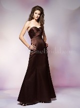 Bridesmaids Dress: BELSOIE FALL 2011 - L4077  Catalogue Color:  	ESPRESSO (EO)Fabric-top: 	SUPREME SATINAccessory: 	Spaghetti strapsSkirt Length: 	Floor length. Skirt length can be changed to tea-length or knee-length.Remark: 	** All B2 & Belsoie styles are available in junior sizes.Please refer to B2 & Belsoie sections for junior styles.Size Range: 	2-28 